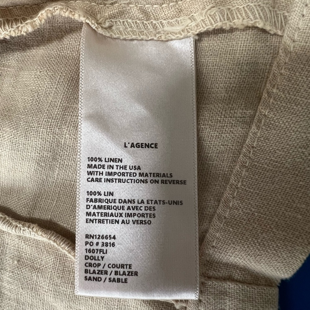 L’ Agence Linen Blazer. Size S. Pristine Condition. - Picture 2 of 10